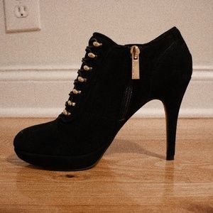 Vince Camuto Black Suede Ankle Booties